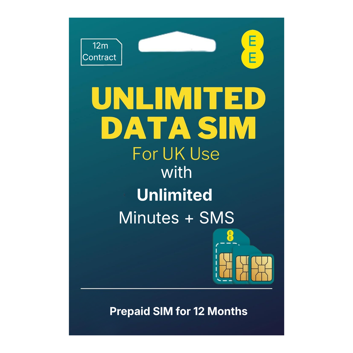 EE Unlimited Data Sim 12 Month Preloaded Data SIM - UK Only - 4G/5G Mobile Broadband - For Routers, Tablets, Phones, Laptops + IoT Devices