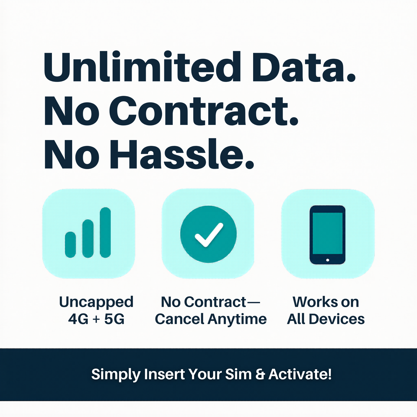 Three Sim Card - Prepaid Rolling Unlimited Data SIM for 30 days - £23.50 monthly