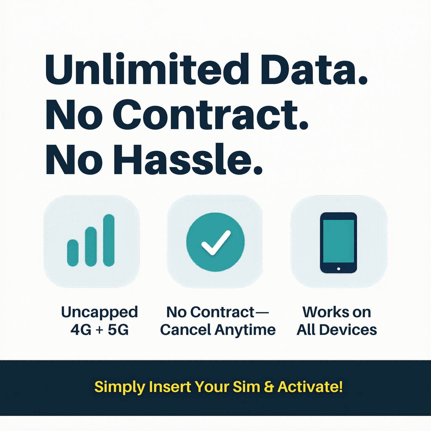 EE Prepaid Rolling Unlimited Data SIM for 30 days - £26.25 monthly - No Credit Check