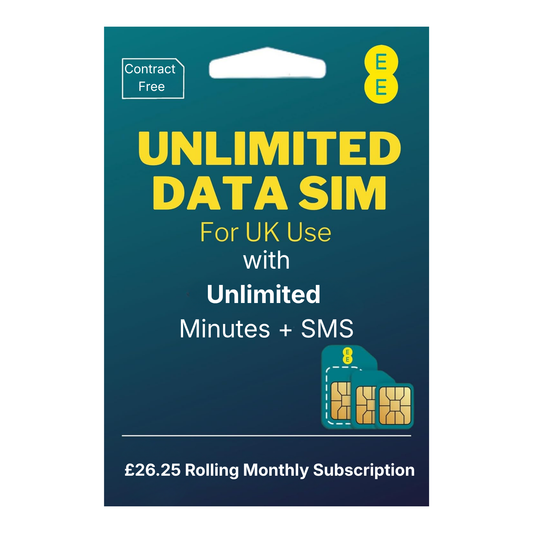 EE Prepaid Rolling Unlimited Data SIM for 30 days - £26.25 monthly - No Credit Check