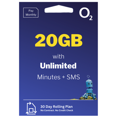 O2 20GB SIM Only plan