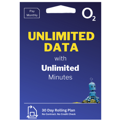 O2 Unlimited Voice & Data SIM (30 Day Term)