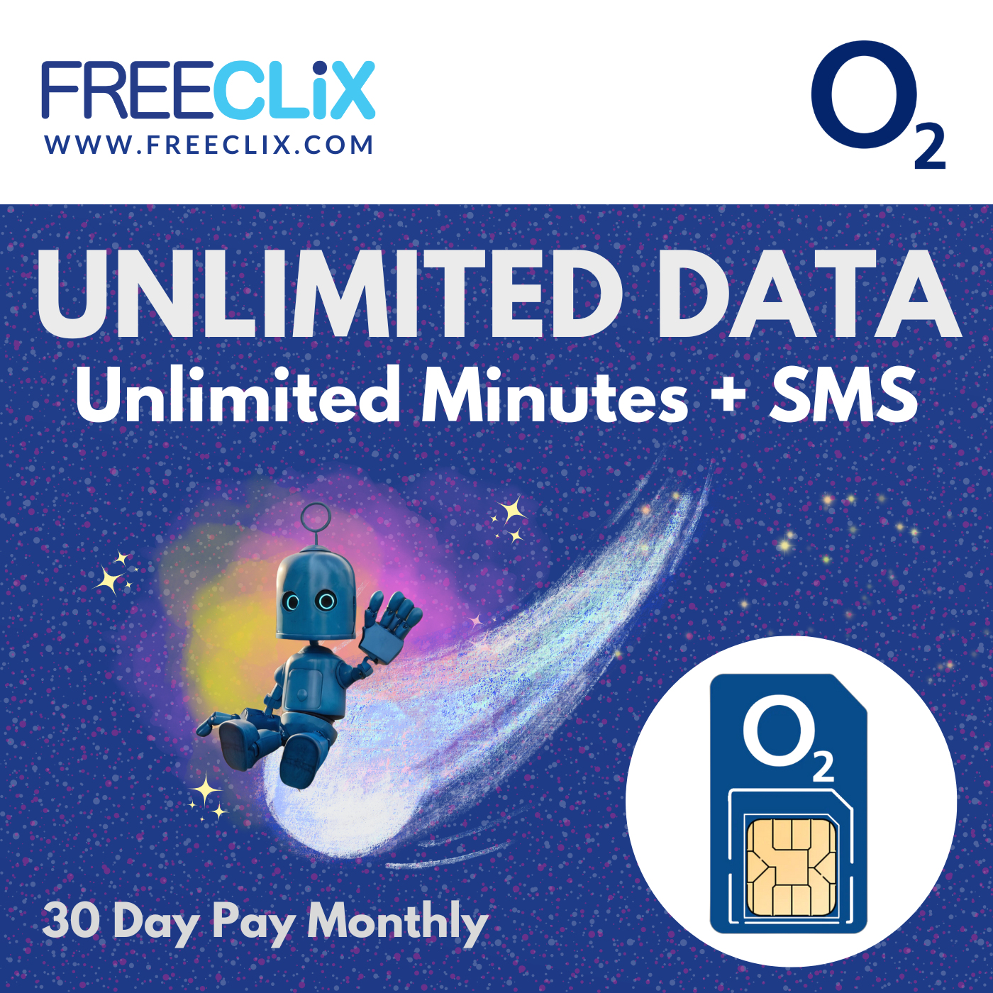 PROMO - O2 Unlimited Data + Minutes & Texts + RLAH