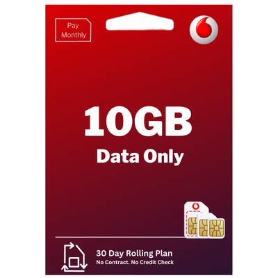 Vodafone 10GB Data only SIM Plan.