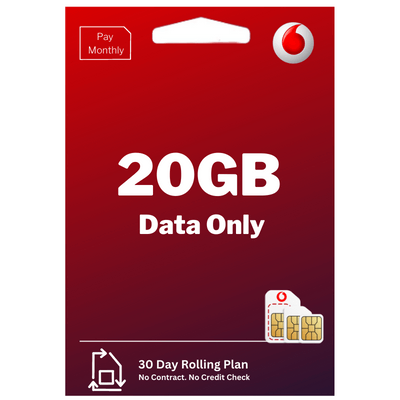Vodafone 20GB Data only SIM Plan.