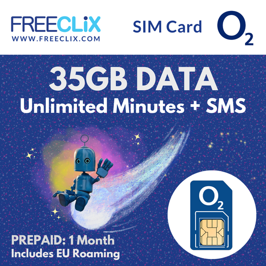 O2 35GB Data Only Travel SIM for European roaming