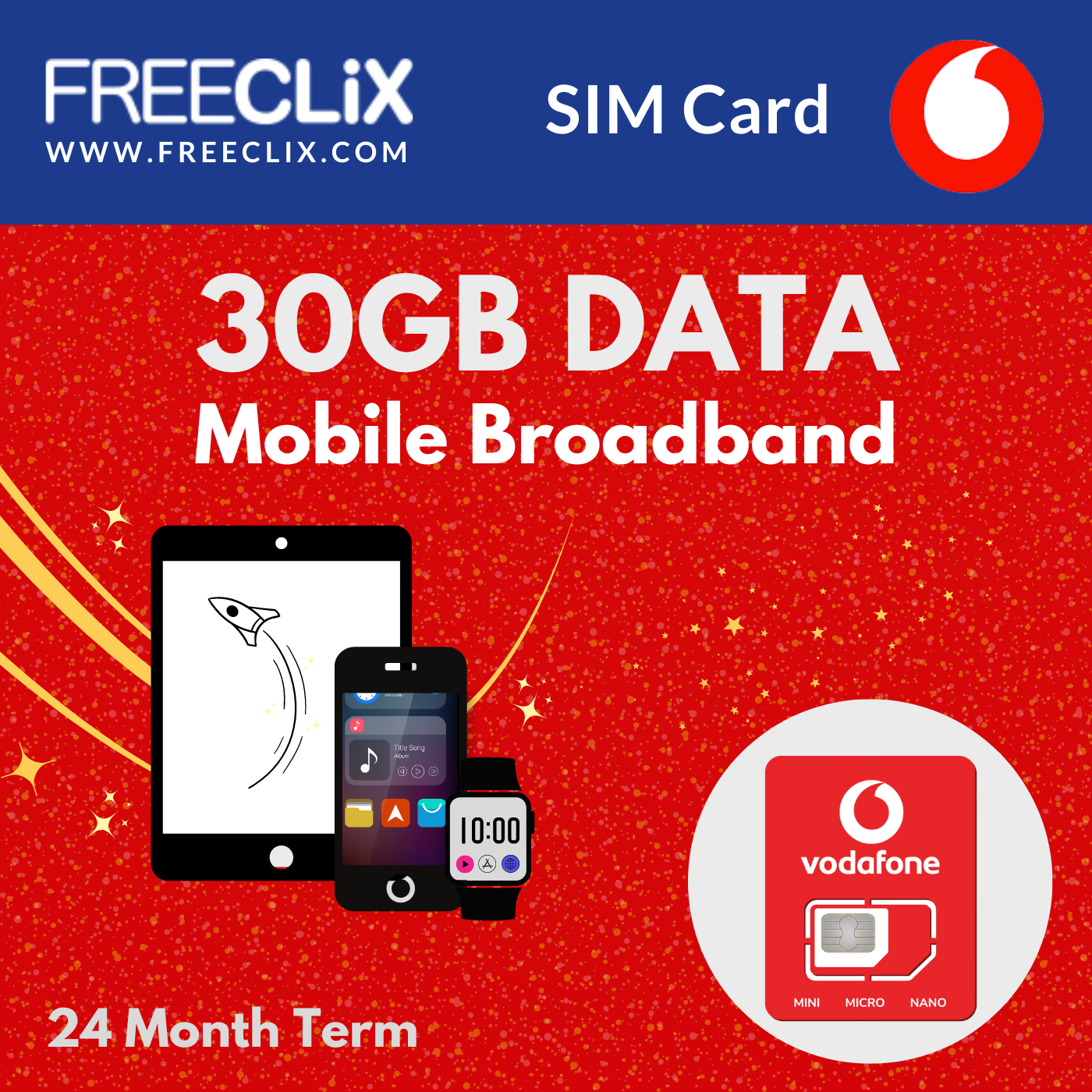 Vodafone 30GB Data Only SIM