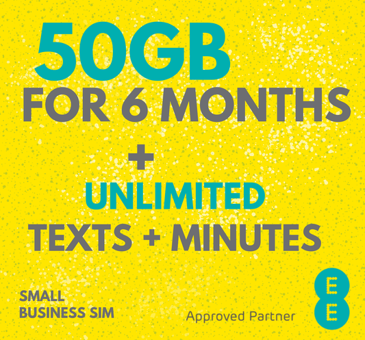 EE Business SIM £20pm 50GB Data and Unlimited Mins & Texts - 6 month