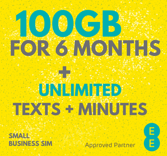 EE Business SIM £26pm 100GB Data and Unlimited Mins & Texts - 6 month